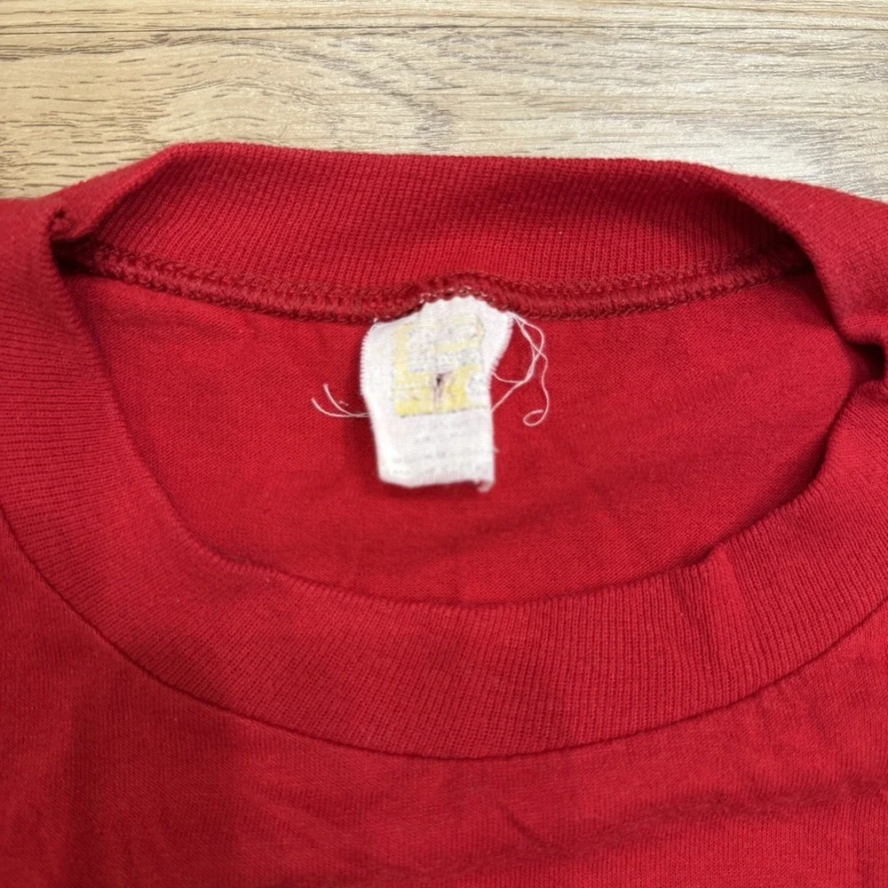 Vintage 80's‎ Walt Disney Mickey Mouse Velva Sheen Florida Red Shirt Size XL